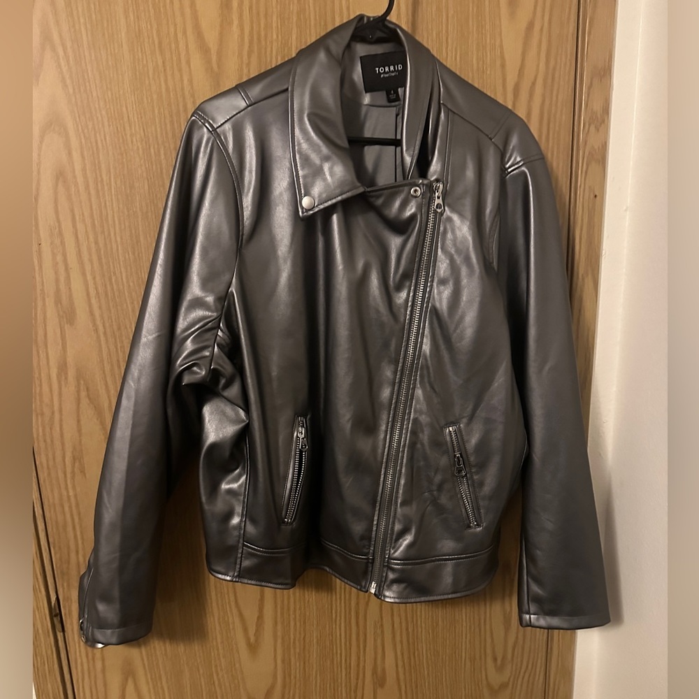 Torrid late grey moto jacket